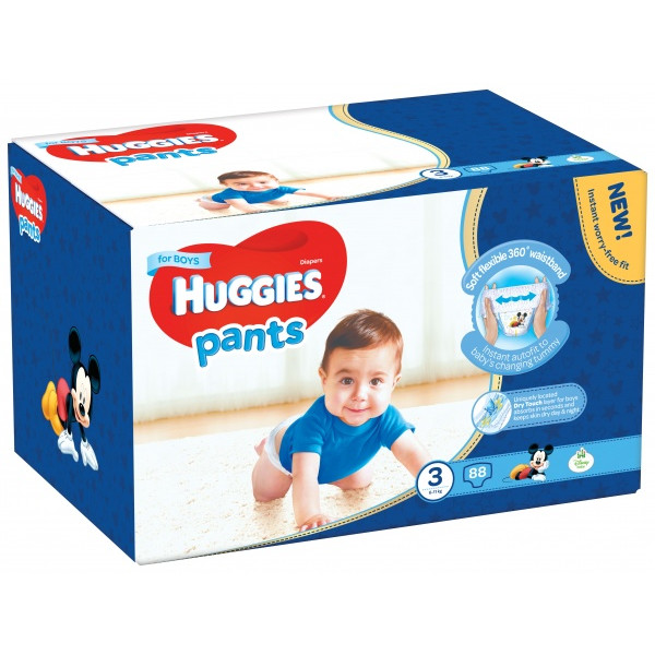 

Подгузники-трусики Huggies Pants для мальчиков 3 (6-11 кг), Box 88 шт.