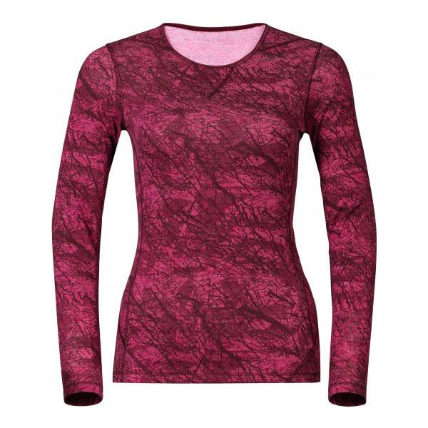 

Термобелье ODLO Shirt l/s crew neck Livigno REVOLUTION T 30269 sangria melange M