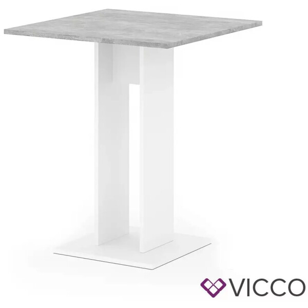 

Кухонный столик 65х65 Vicco Ewert, бетон, белый
