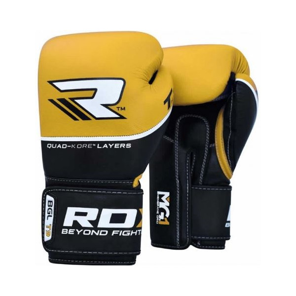 

Перчатки боксерские RDX Quad Kore Yellow 14 oz