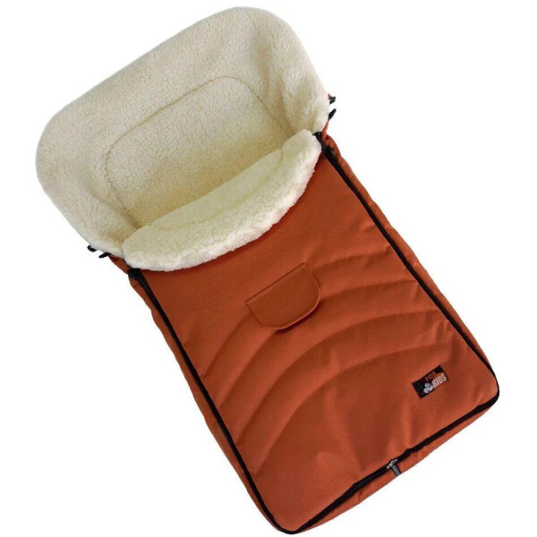 

Детский зимний конверт чехол на овчине в коляску санки "For kids" Mini карамель