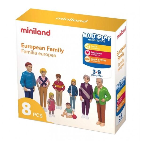 

Набор фигурок Miniland Европейская семья (8 фигур)