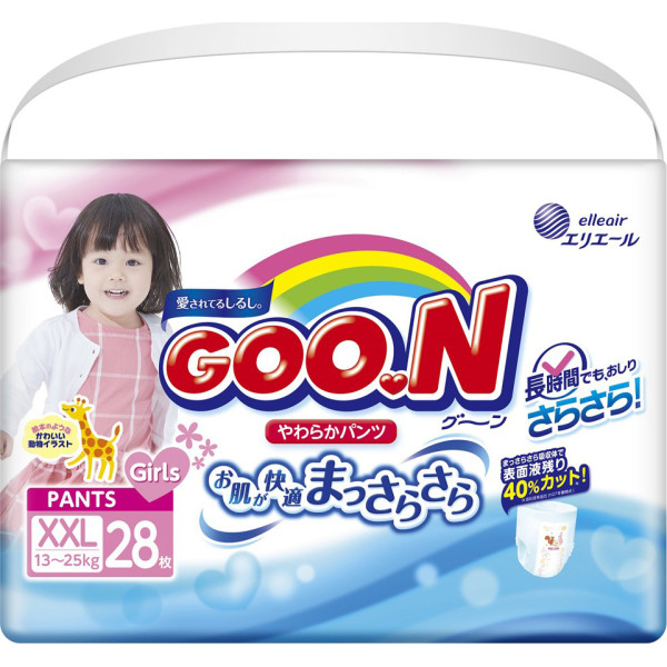 

Трусики-подгузники Goo.N XXL (28 шт.) для девочек