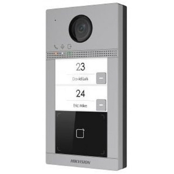 

2 Мп IP вызывная панель на 2 абонента c ИК подсветкой и Wi-Fi DS-KV8213-WME1/Flush