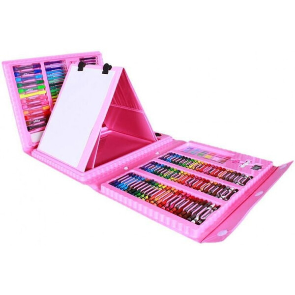 

Набор для рисования Art Set (176 предметов) с мольбертом в чемоданчике Розовый
