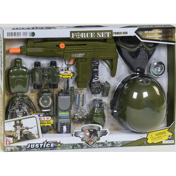 

Игровой набор военного Limo Toy трещотка, звуковые и световые эффекты (34340)