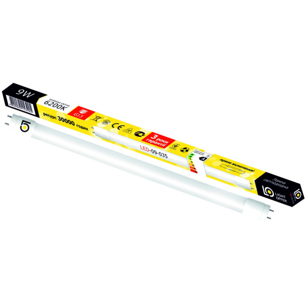 

Лампа светодиодная Light Offer T8 9W G13 6200K 920 (LЕD-09-035)