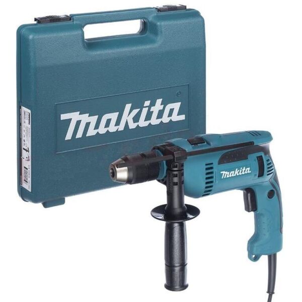 

Дрель ударная Makita HP1641K, 680Вт, 13мм, 0 - 2.800 мин-1, 2.0кг