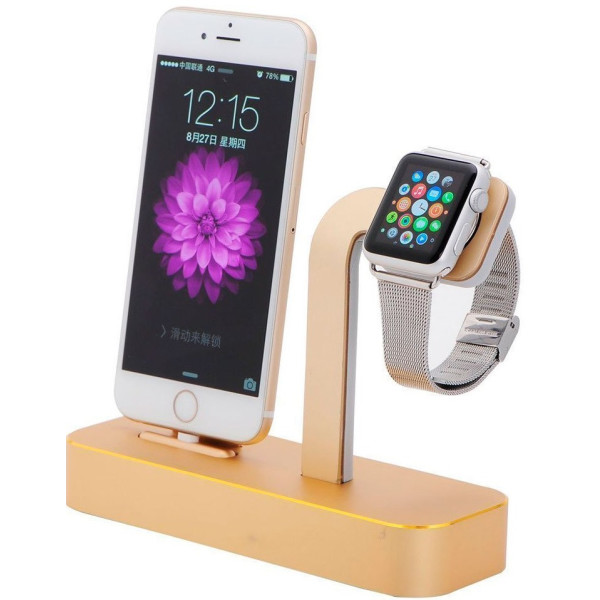

Док-станция для iPhone, Apple Watch - COTEetCI Base5 золотистая