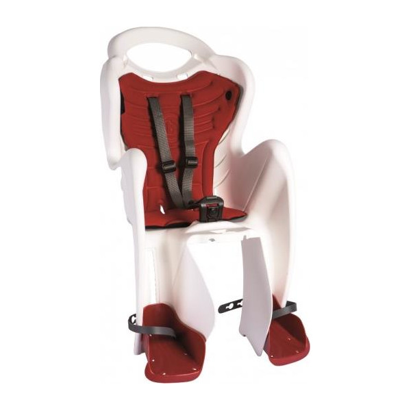 

заднее Bellelli Mr Fox Сlamp (на багажник) до 22кг, белое с красной подкладкой (SAD-25-85)