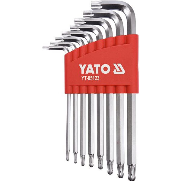 

Набор ключей YATO torx с пулей t9-t40, 8 пр. YT-05123