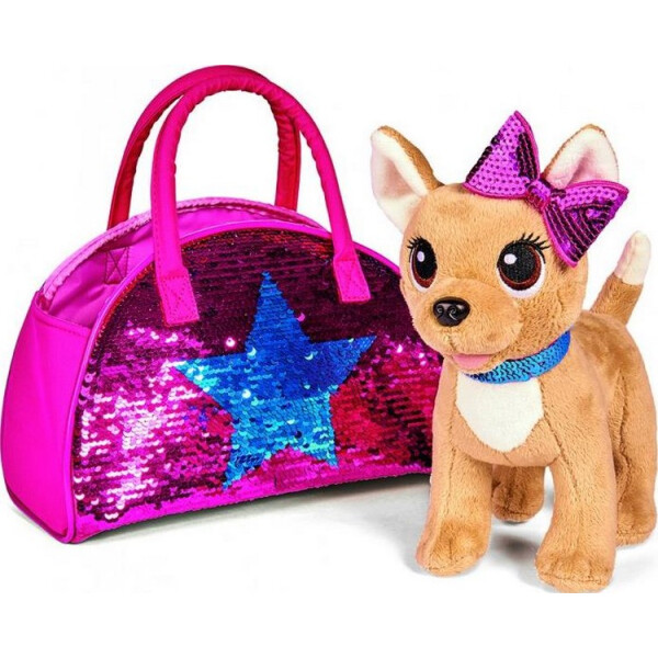 

Собачка SIMBA TOYS CCL Чихуахуа. Звезда пайетками с сумочкой, 20 см,(5893351)