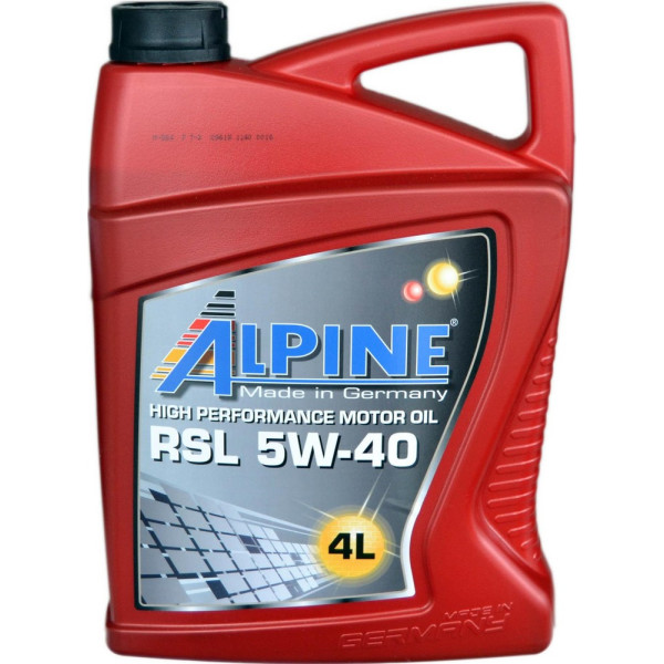 

Моторное масло Alpine RSL 5W-40 4 л