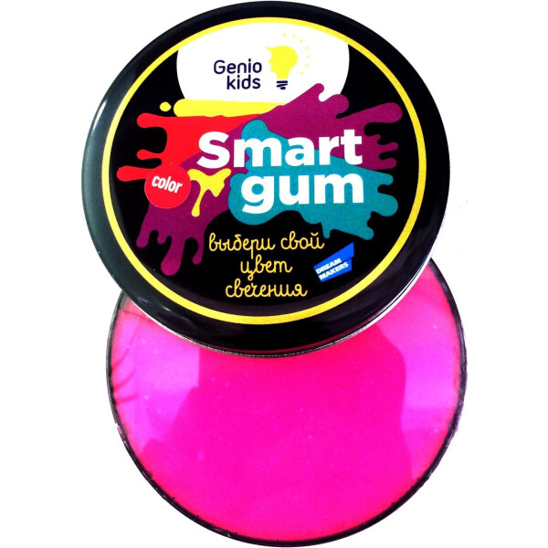 

Пластилин для детской лепки Genio Kids Smart Gum Цветное Свечение Розовый (HG06-1)