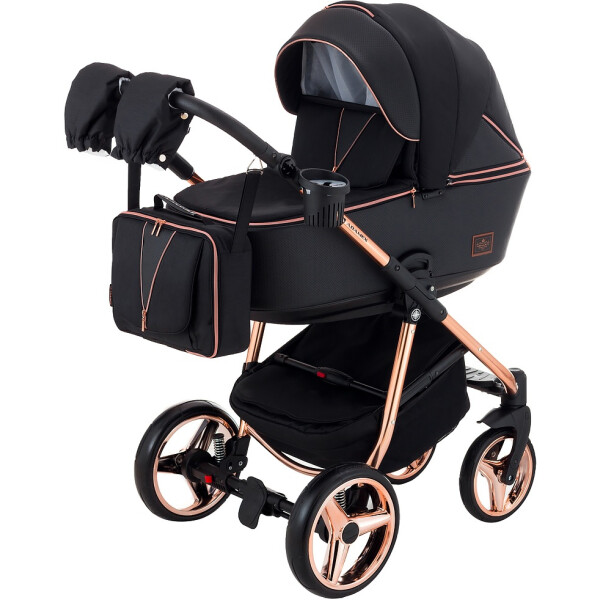 

универсальная 2 в 1 Adamex Sierra Polar (Pink Gold) SR408 черный - черный кожа (перфорация)