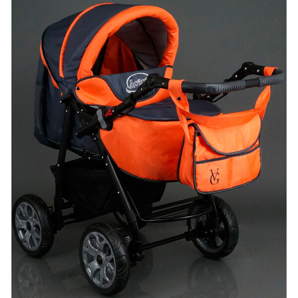 

Детская коляска трансформер Viki Karina 86- c 16 Dark Grey/Orange (86- c 16)