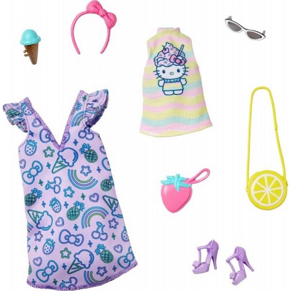 

Одежда для кукол Барби Barbie Fashion Pack of Doll Clothes Hello Kitty: Dress, Top Sweet-Themed GJG42