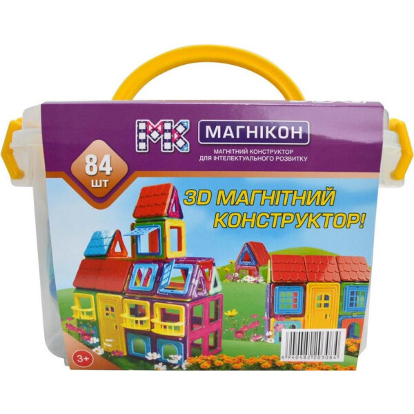 

3D магнитный конструктор МАГНІКОН, 84 дет. Plastic box