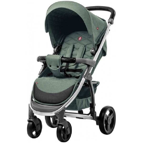 

Коляска прогулочная с большим капюшоном CARRELLO Vista CRL-8505 Olive Green в льне +дождевик