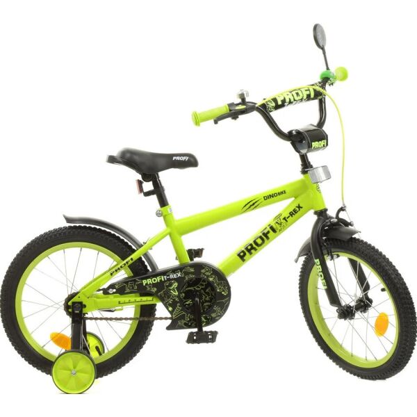 

Велосипед детский 2-х кол. 16д. PROF1 Y1671 Dino (green/black) (24078)