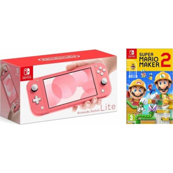 

Nintendo Switch Lite Coral + Super Mario Maker 2