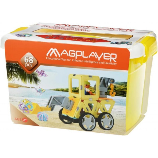 

Конструктор Magplayer магнитный набор бокс 68 эл. (MPT2-68)