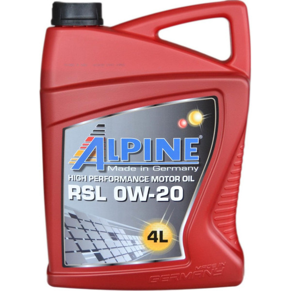 

Моторное масло Alpine RSL 0W-20 4 л