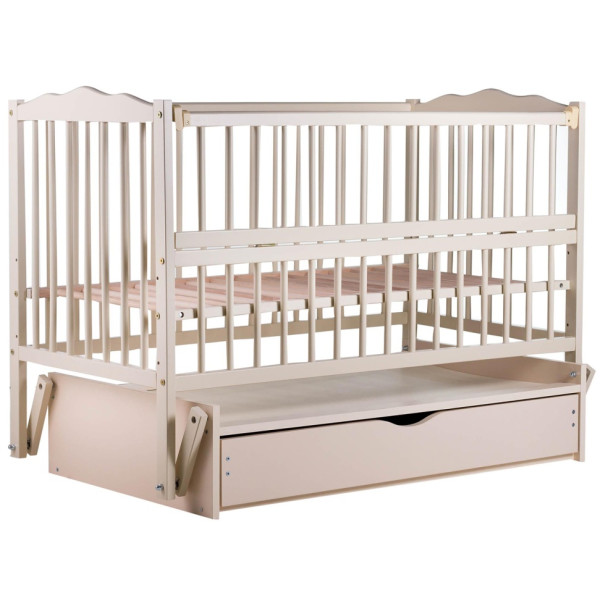 

Кровать Babyroom Веселка DVMYO-3 бук слоновая кость (маятник, ящик, откидной бок )