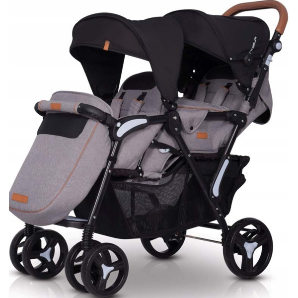 

прогулочная для двойни EasyGo Fusion Duo 2019 grey fox