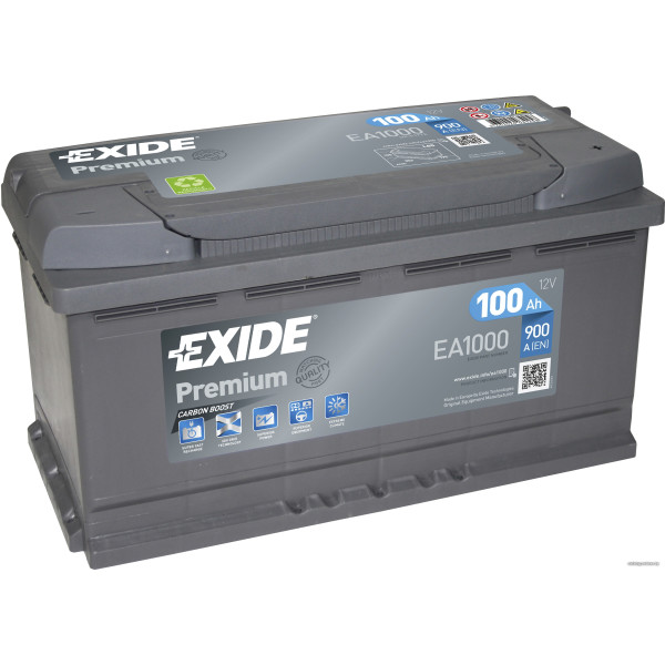 

Автомобильный аккумулятор Exide Premium 6СТ-100 Евро (EA1000)