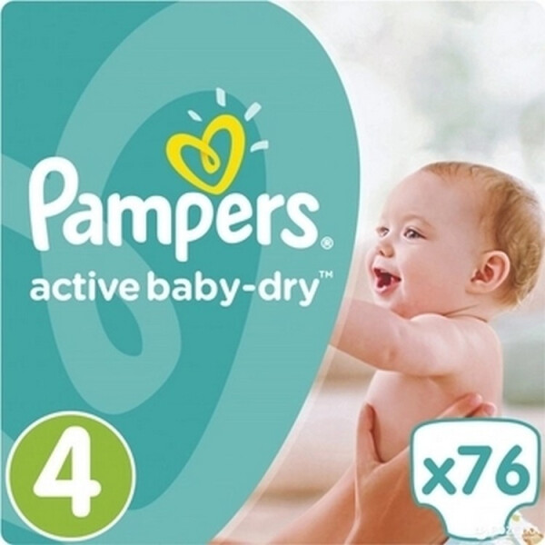 

Подгузники Pampers Active Baby-Dry гигант пак 4г 76шт