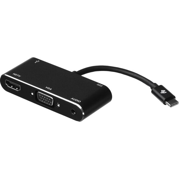 

2E Type-C to USB 3.0+AUX+HDMI+VGA+USB Type C, 0.15m, black (2E-W1408)