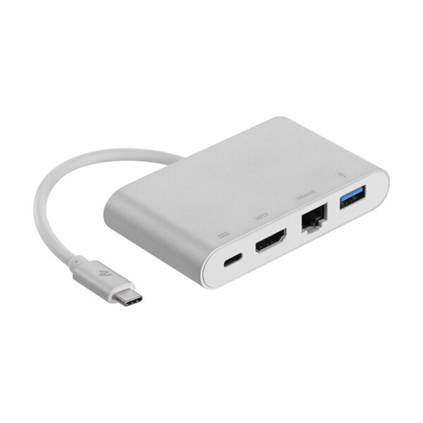 

2E Type-C to USB 3.0+Gigabit Ethernet+HDMI+USB Type C, 0.15m, silver (2EW-2532)