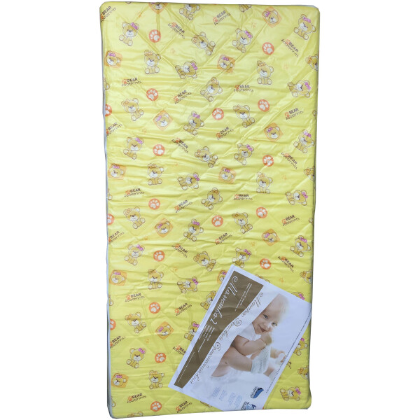 

Матрас детский ортопедический Алекс МВ Малютка-1 кокос-пороллон-гречка 120*60*7 см мишка желтый