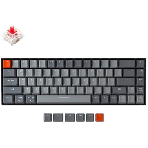 

Клавиатура Keychron K6 Hot-Swap RGB Red (K6V1_KEYCHRON)