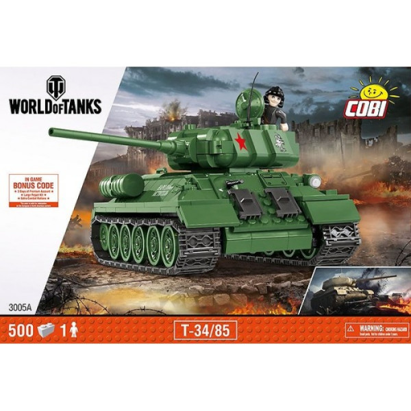 

Конструктор COBI World Of Tanks Т-34/85 500 деталей (COBI-3005A)