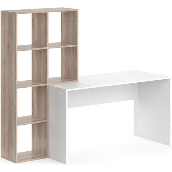 

Письменный стол с полками 167x143 Vicco Mara, сонома, белый