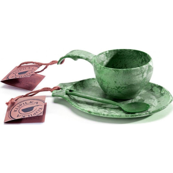 

Подарочный набор Kupilka (тарелка+чашка+чайная ложка) 0014G Green