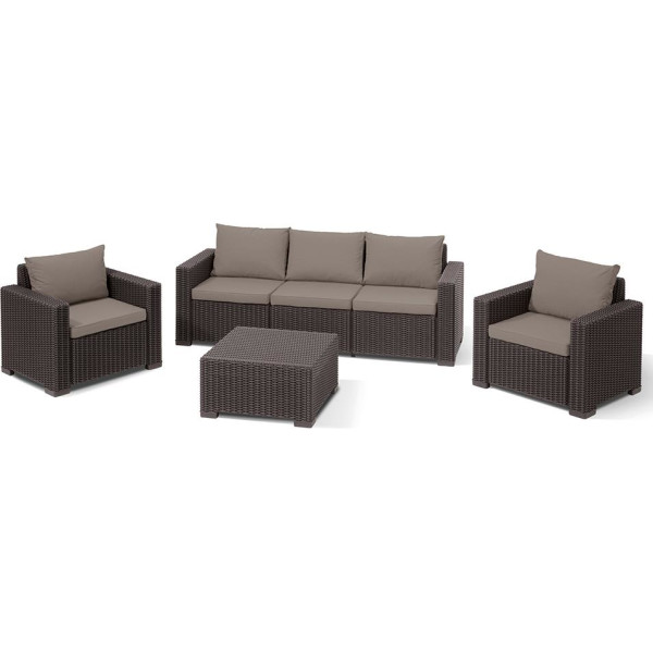 

Комплект мебели Allibert California 3 seater коричневый (8711245126425)