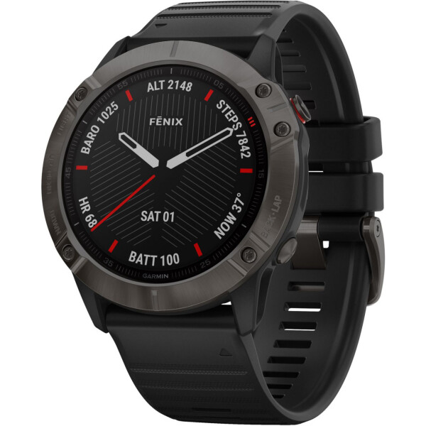 

GARMIN FENIX 6X PRO SAPPHIRE EDITIONS CARBON GRAY DLC WITH BLACK BAND (010-02157-10)
