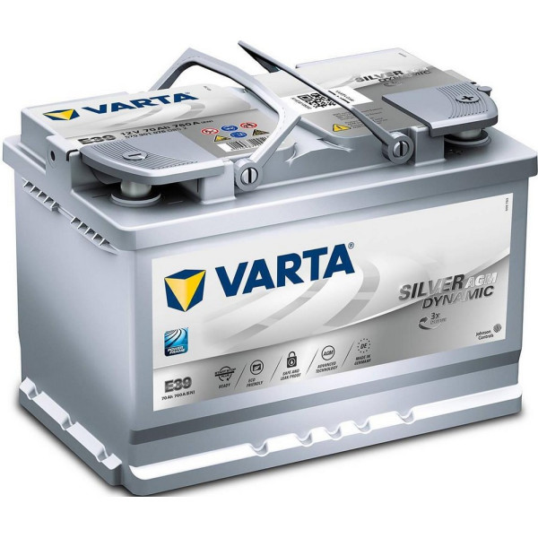 

Автомобильный аккумулятор VARTA 6СТ-70 SILVER Dynamic AGM (E39)