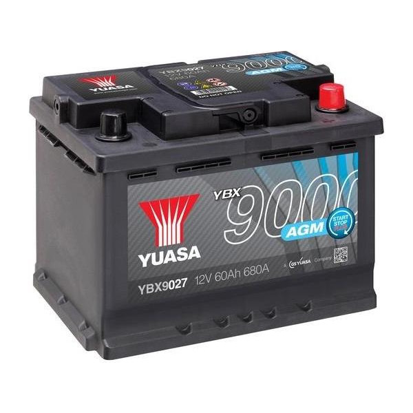 

Yuasa 12V 60Ah AGM Plus Battery YBX9027 (0)