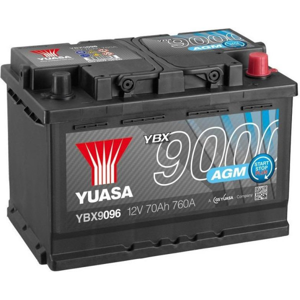 

Yuasa 12V 70Ah AGM Plus Battery YBX9096 (0)