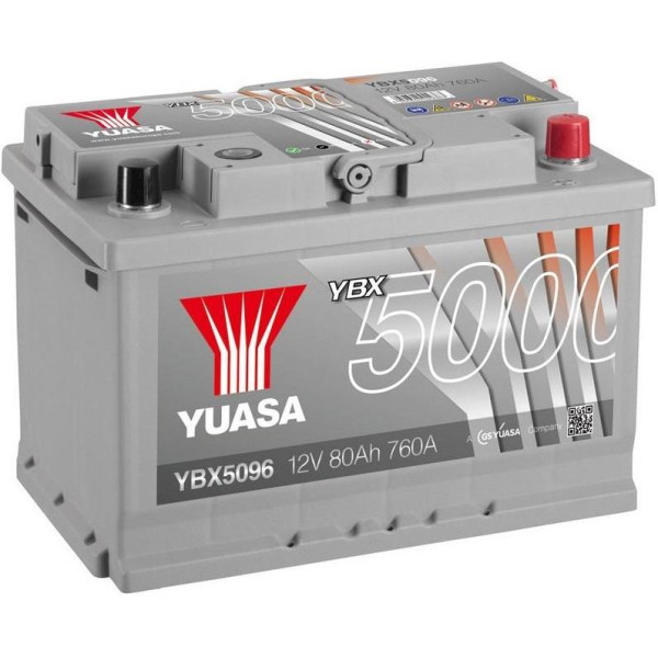 

Yuasa 12V 80Ah Silver High Perf. Bat. YBX5096 (0)