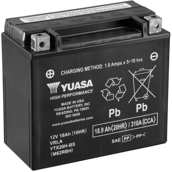 

МОТО Yuasa 12V 18,9Ah High Perf. MF AGM YTX20H-BS