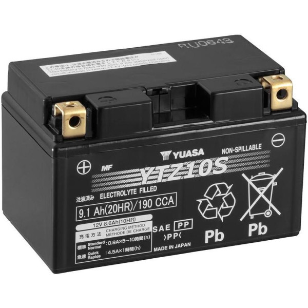 

Автомобильный аккумулятор МОТО Yuasa 12V 9,1Ah High Perf. MF YTZ10S (GEL)