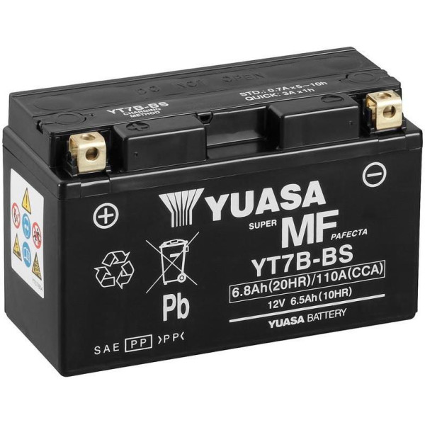 

МОТО Yuasa 12V 6,5Ah MF VRLA Battery AGM YT7B-BS