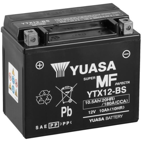 

МОТО Yuasa 12V 10,5Ah MF VRLA Battery YTX12-BS