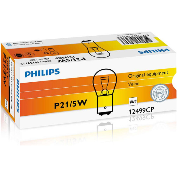 

Автолампа накаливания Philips P21/5W, 10шт/картон (12499CP)