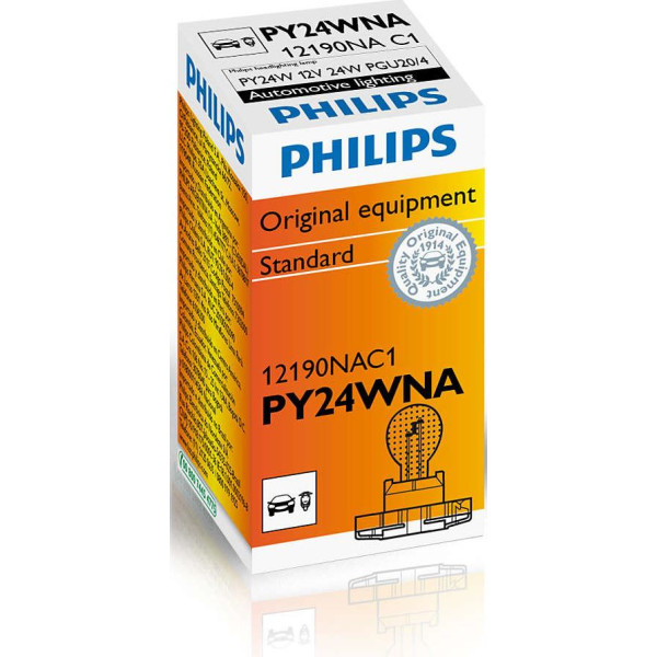 

Автолампа накаливания Philips PY24W, 1шт/картон (12190NAC1)